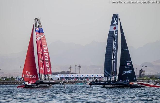 Practice race - Louis Vuitton America's Cup World Series Oman 2016. © Jesus Renedo/LIoyd Images/Oman Sail